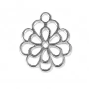Stainless steel rosace charm 14.5x13 mm x1