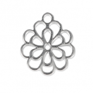 Stainless steel rosace charm 14.5x13 mm x1