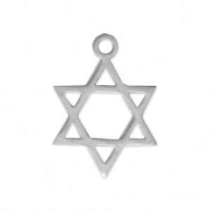 Stainless steel star charm 16.5x12 mm x1