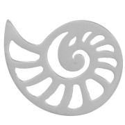 Pendant - shell spacer 14.5x11 mm - 316L stainless steel x1|raw }}