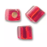 Cubes Miyuki 4mm SB4-11 - Ruby Silver Lined x10g
