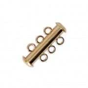 3 strands slide clasp 21 mm fine Gold plated x1|raw }}