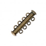 4 strands slide clasp 27 mm Bronze Tone x1|raw }}