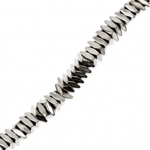 Synthetic Mini-Hematites rondelles rhombus 3x1.2 mm Labrador x40 cm