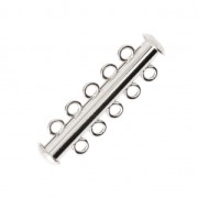 5 strands slide clasp 32mm Fine silver plating x1|raw }}