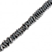 Synthetic Mini-Hematites rondelles rhombus 3x1.2 mm Jet Hematite x3 cm