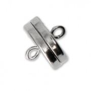 Magnetic clasp 10x9 mm Rhodium Tone x1|raw }}
