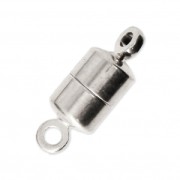 Magnetic clasp 19x7 mm Fine silver plating x1|raw }}