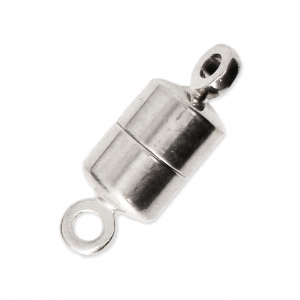 Magnetic clasp 19x7 mm Fine silver plating x1