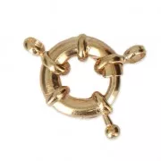 Buoy Spring clasp 15 mm fine Gold plated x1