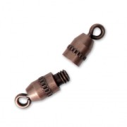 Screw-on clasp 10 mm Antique Copper Tone x1