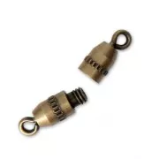 Screw-on clasp 10 mm Bronze Tone x1