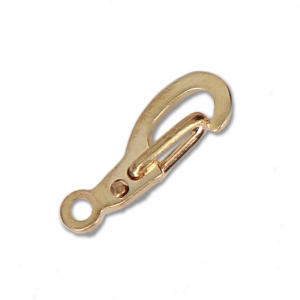 Lobster claw clasps 13 mm fine Gold plated x4