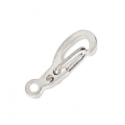 Lobster claw clasps 13 mm Fine silver plating x4