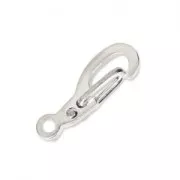 Lobster claw clasps 13 mm Fine silver plating x4