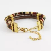 Decorated lobster claw clasp 12 mm Gold Tone x1