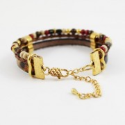 Elongated lobster clasp, checkered pattern, 12 mm, gold-plated x1