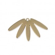 Water lily laser cut pendants 25x14 mm - Gold Tone x2