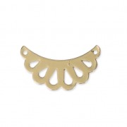 Laser cut spacer 2 holes 24x14mm Gold Tone x4