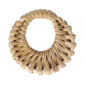 Rattan round-shaped donuts 40 mm for your DIY creations x1