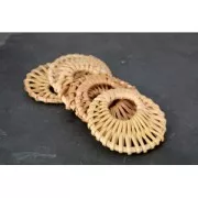 Round rattan pendant 42 mm for DIY jewelry creation x1