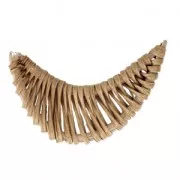 Rattan half-moon 29x46 mm for your DIY creations x1