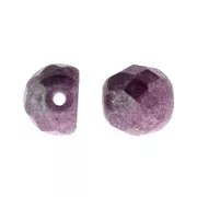 Faceted Cabochons beads 6 mm Opaque Luster Amethyst x25