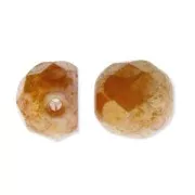 Bead cabochon Facettés 6 mm Opaque Rose Ceramic Look x25