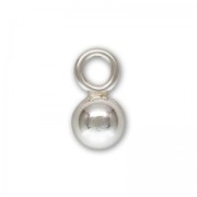 925 Sterling Silver Ball charms 3 mm x4|raw }}