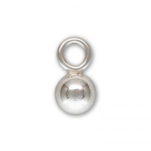 925 Sterling Silver Ball charms 3 mm x4