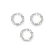2.8x0.6 mm 925 Sterling Silver Jump rings open x50