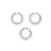 2.8x0.6 mm 925 Sterling Silver Jump rings open x50