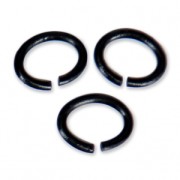 Oval metal jumprings open 7x5x0.9mm Black x2g|raw }}