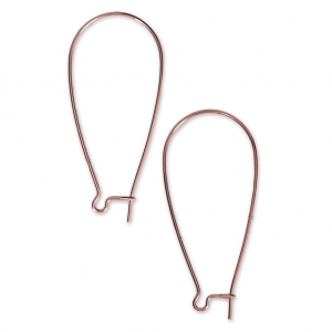 Metal earrings 44 mm Rose Gold Tone HQ x2