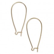 Metal earrings 44 mm fine Gold plated x2|raw }}