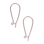 Metal earrings 38 mm Rose Gold Tone HQ x2