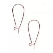 Metal earrings 38 mm Rose Gold Tone HQ x2