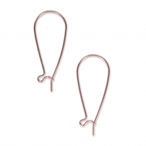 Metal earrings 38 mm Rose Gold Tone HQ x2