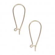 Metal earrings 38 mm fine Gold plated x2|raw }}