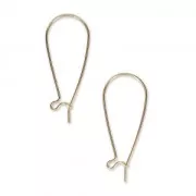 Metal earrings 38 mm fine Gold plated x2