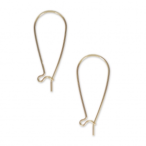 Metal earrings 38 mm fine Gold plated x2