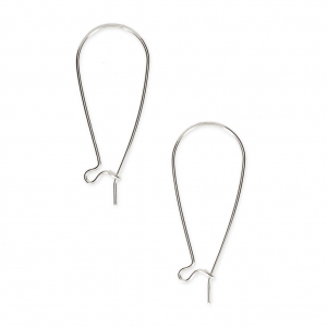 Metal earrings 38 mm Silver Tone x2