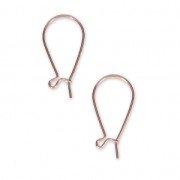 Metal earrings 23 mm Rose Gold Tone HQ x2