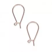 Metal earrings 23 mm Rose Gold Tone HQ x2