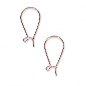 Metal earrings 23 mm Rose Gold Tone HQ x2