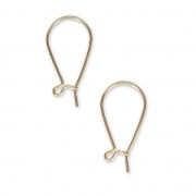 Metal earrings 23 mm fine Gold plated x2|raw }}