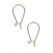 Metal earrings 23 mm fine Gold plated x2