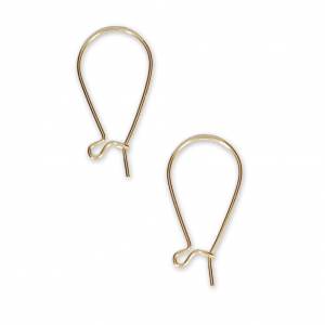 Metal earrings 23 mm fine Gold plated x2