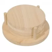 4 Paulownia coasters in raw wood to decorate x1
