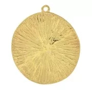 Medal pendant Phaistos Disc 28 mm fine Gold plated x1